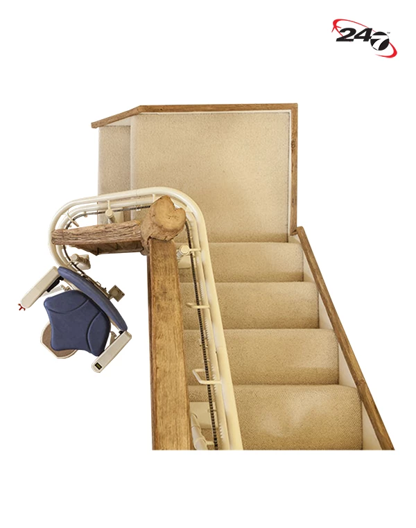 ICON Turn Stairlift curved example top