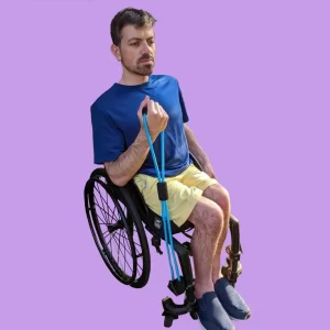 Exercising at home in a wheelchair